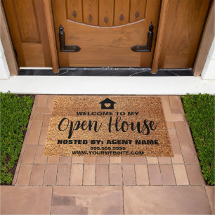 Personalised Open House Real Estate Realtor Gift Doormat