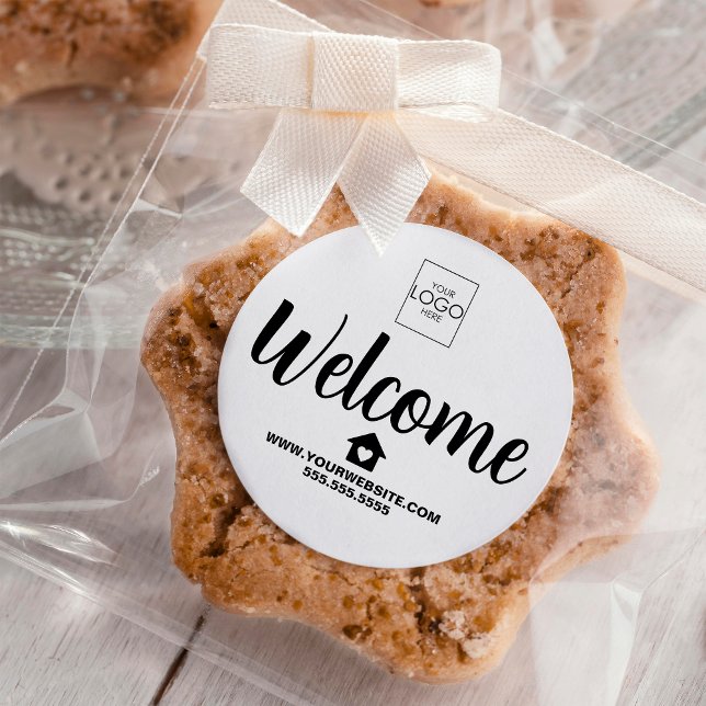 Personalised Open House Real Estate Realtor Logo Classic Round Sticker (Creator Uploaded)