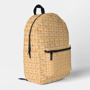 Personalised Orange Boho Pattern Backpack