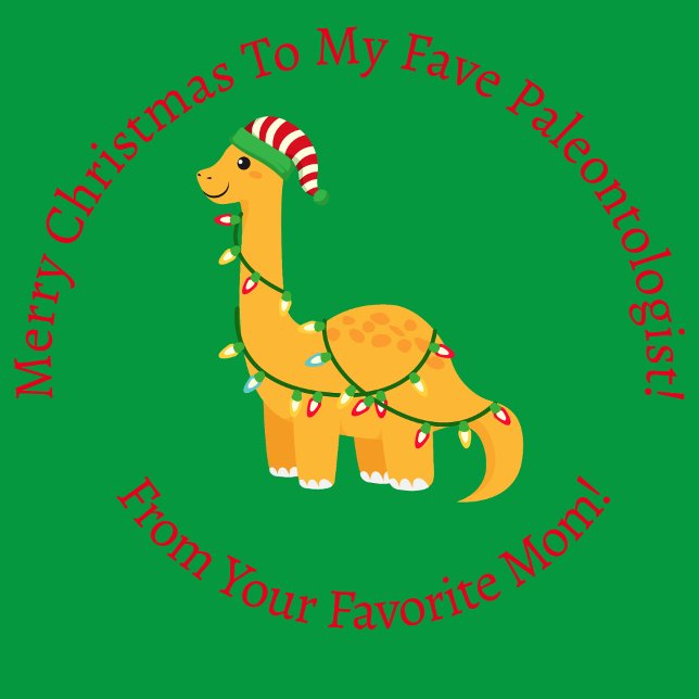 Personalised Orange Christmas Lights Dinosaur Wrapping Paper (Creator Uploaded)