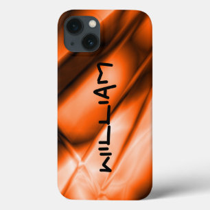 Personalised Orange Coloured iPhone Tough Case