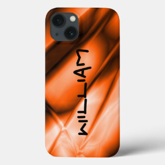 Personalised Orange Coloured iPhone Tough Case