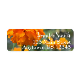 Personalised Orange Marigold Nature Floral Flower