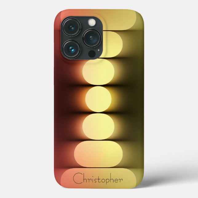 Personalised orange Radial Texture iphone 15  Case-Mate iPhone Case (Back)