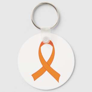 Personalised Orange Ribbon Awareness Gift Key Ring