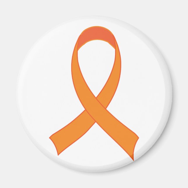 Personalised Orange Ribbon Awareness Gift Magnet (Front)