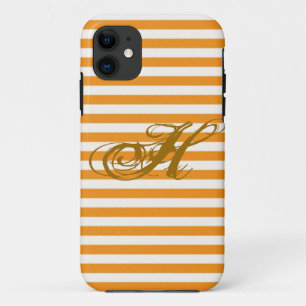 Personalised Orange Striped Case-Mate iPhone Case