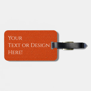 Personalised Orange Textured Luggage Tag