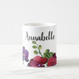 Personalised Orchids Border Mug