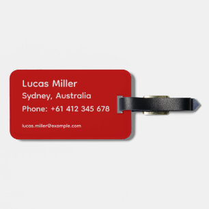 Personalised Oriental Rug Luggage Tag