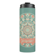 Personalised Ornate Retro Sage and Sand Mandala