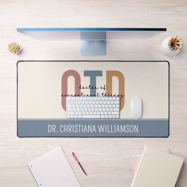 Personalised OTD Doctor of Occupational Therapy Desk Mat (Office 1)