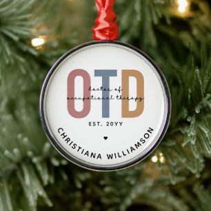 Personalised OTD Doctor of Occupational Therapy Metal Tree Decoration
