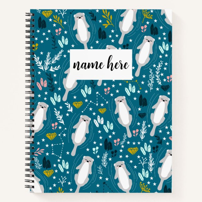 Personalised Otter Notebook for Kids (Front)