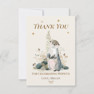 Personalised Otter Thank You Note Card