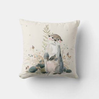 Personalised Otter Throw Pillow