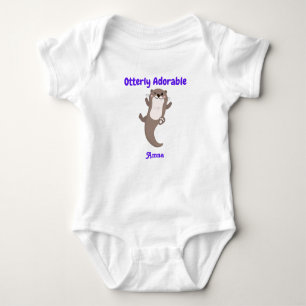 Personalised Otterly Adorable Baby Bodysuit