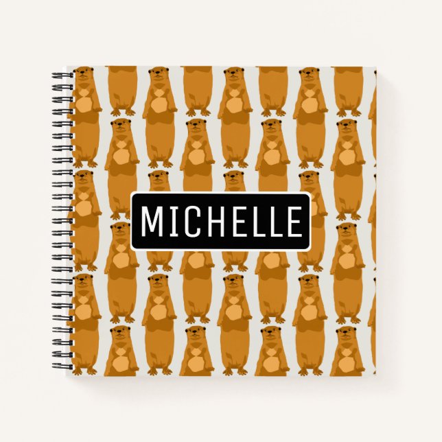 Personalised Otters Notebook (Front)