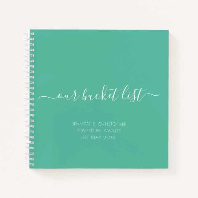 Personalised Our Bucket List Scrapbook Couple's Notebook (Front)