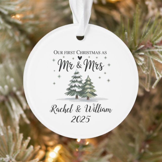 Personalised Our First Christmas as Couple 2025 Ornament (Tree)