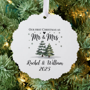 Personalised Our First Christmas as Couple 2025 Tree Decoration Card