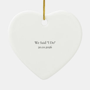Personalised Our First Christmas as Mr & Mrs Heart Ceramic Tree Decoration