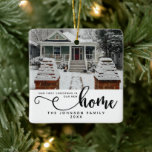 Personalised Our First Christmas In Our New Home  Ceramic Ornament<br><div class="desc">Celebrate the joy of new beginnings with our Personalised Our First Christmas In Our New Home Ceramic Ornament, the perfect addition to your holiday decor. This beautifully crafted ornament is not just a decoration; it's a cherished keepsake that captures the essence of starting a new chapter in your life. Whether...</div>