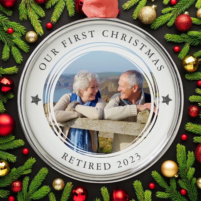 Personalised Our First Christmas Retired Photo Metal Tree Decoration (Creator Uploaded)