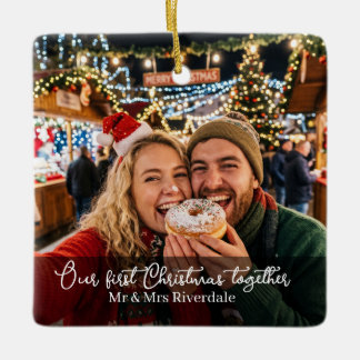 Personalised Our first Christmas together Ceramic Ornament