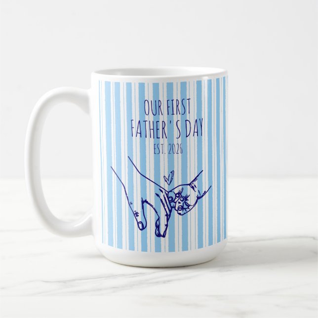 Personalised Our First Father's Day Mug (Left)