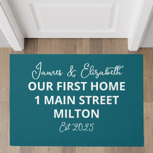 Personalised Our First Home Custom Address Doormat