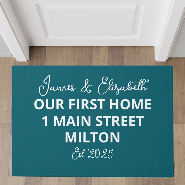 Personalised Our First Home Custom Address Doormat (Creator Uploaded)