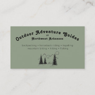 Personalised Outdoor Guide Business Cards - Green