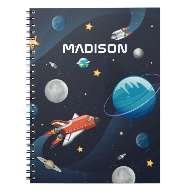 Personalised Outer Space Activity in the Galaxy Notebook (Front)