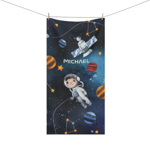 Personalised Outer Space Astronaut Shuttle Bath Towel