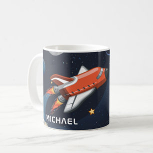Personalised Outer Space Galaxy Shuttle Travel Coffee Mug
