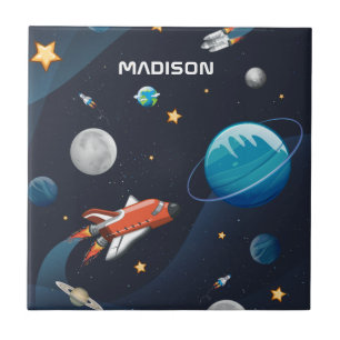 Personalised Outer Space Pattern Tile