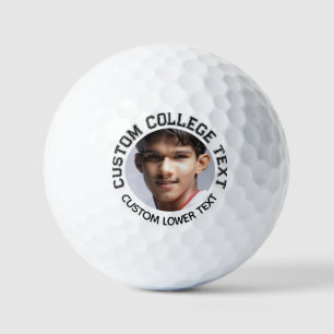 Personalised Outline College Text Photo Golf Balls