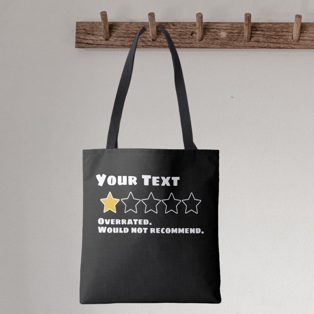 Personalised Overrated Would Not Recommend Tote Bag (Creator Uploaded)