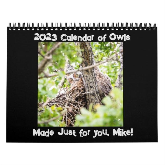 Personalised Owl Calendar (Cover)
