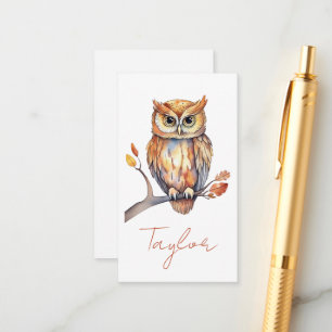 Personalised Owl Enclosure Card