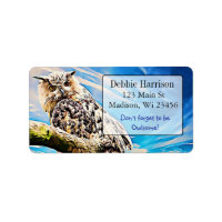 Personalised Owl Quote Return Address Labels