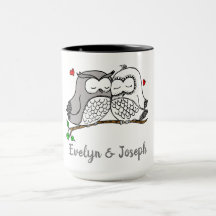 Personalised Owls Love Mug