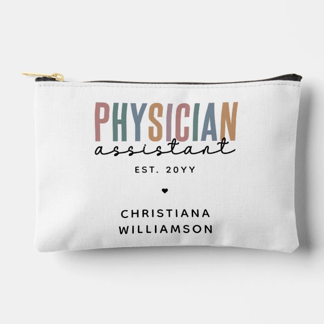Personalised PA Physician Assistant Graduation Accessory Pouch (Front)