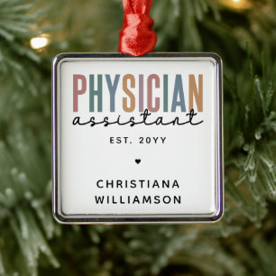 Personalised PA Physician Assistant Graduation Metal Tree Decoration