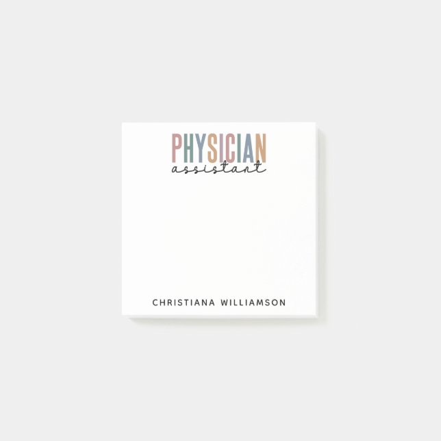 Personalised PA Physician Assistant Graduation Post-it Notes (Front)