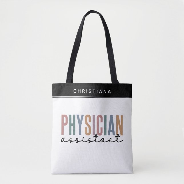 Personalised PA Physician Assistant Graduation Tote Bag (Front)