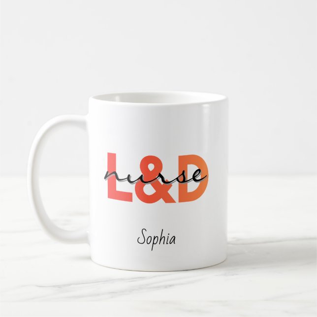 Personalised PACU Nurse Name Coffee Mug (Left)