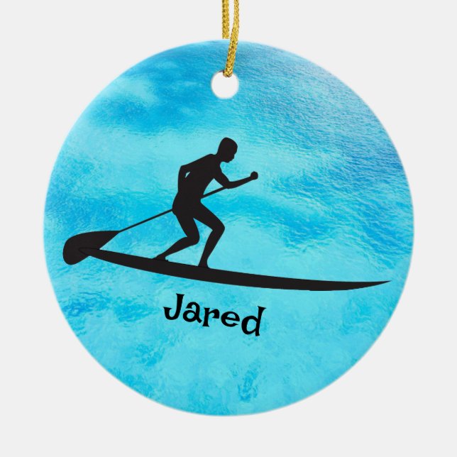 Personalised Paddleboarding Ornament (Front)
