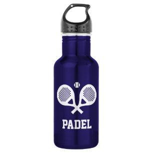 Personalised padel tennis racket sports 532 ml water bottle